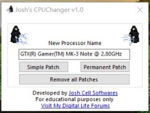 电脑CPU名称修改装逼工具-大鹏源码网